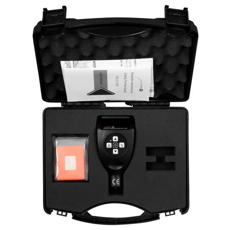 PCE Instruments PCE-CT 22BT Spessimetro per rivestimenti fino a 1500 µm, calibrazione su 5 punti, Bluetooth, App iOS/Android, sonda interna, memoria 600 valori, display retroilluminato