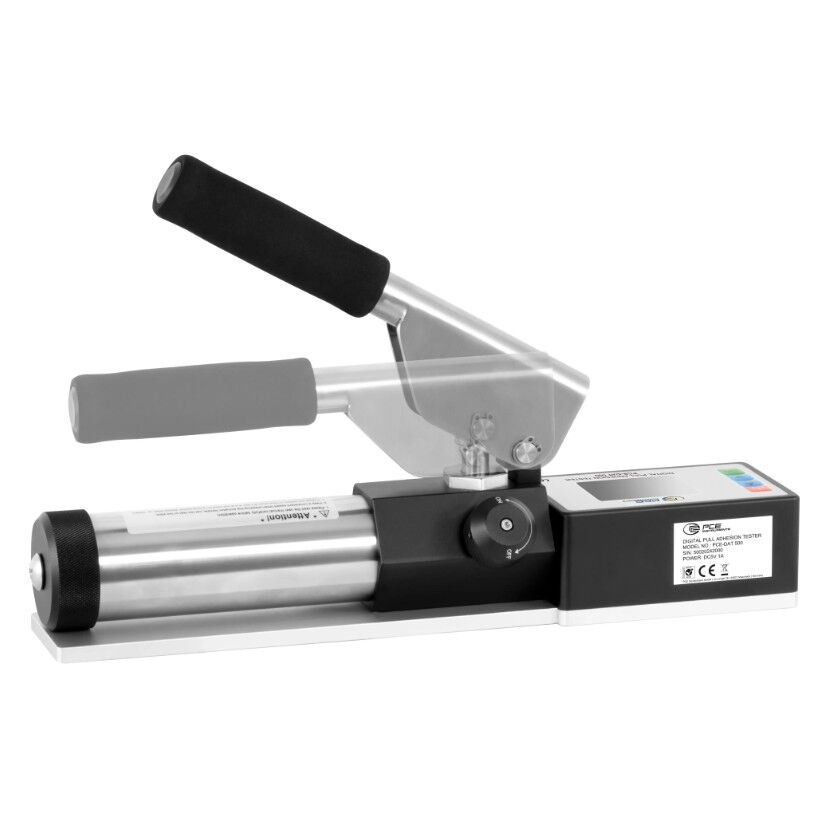 PCE Instruments PCE-DAT 500 Portable adhesion meter with self-aligning head, hand pump, CSV memory and USB interface complying with ISO 4624, ASTM D4541 and GB/T 5210