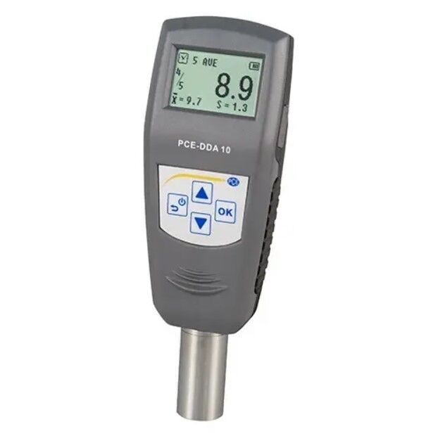 PCE Instruments PCE-DDA 10 Durometro digitale per misurazioni di durezza di gomme e elastomeri con interfaccia USB e software per analisi avanzate