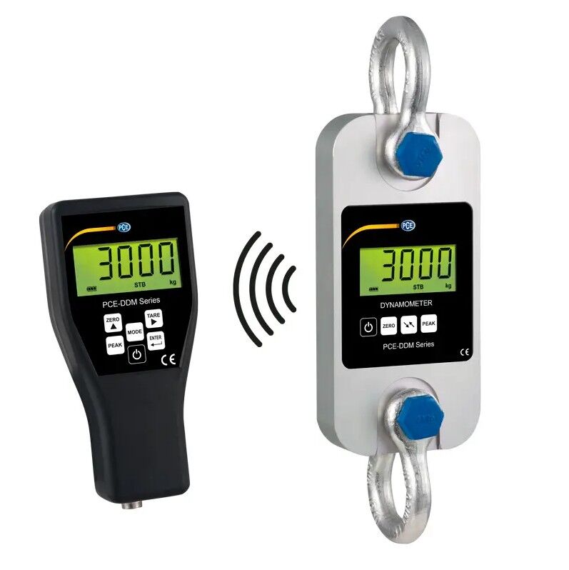 PCE Instruments PCE-DDM 3 Tragbares Dynamometer zur Bestimmung von Zugkräften, maximaler Messbereich 3t