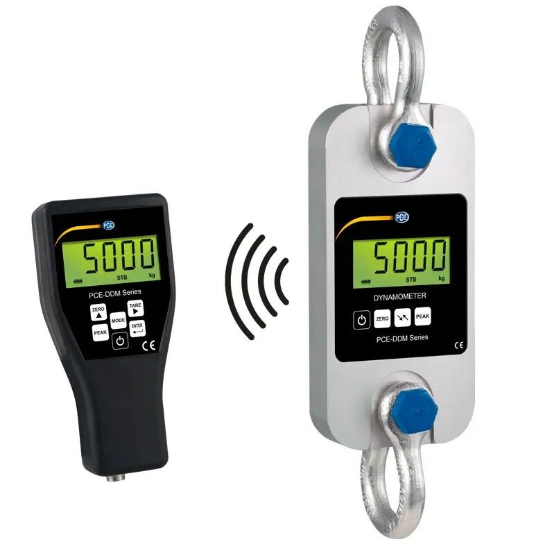 PCE Instruments PCE-DDM 5 Handheld dynamometer for determining tensile force, measurement range 5000 kg