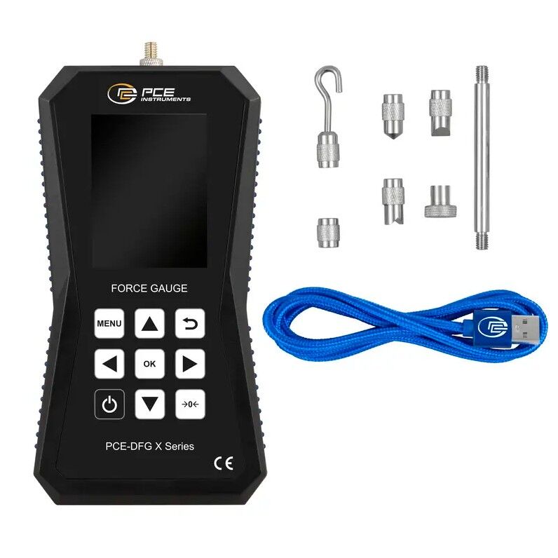 PCE Instruments PCE-DFG 20 X Dynamometer with 20N internal load cell, for measuring tensile and compressive forces