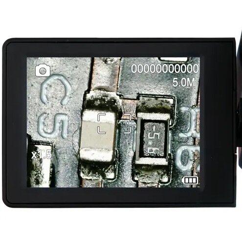 PCE Instruments PCE-DHM 10 Microscopio digitale portatile con display da 3", ingrandimenti da 20, 200 e 500x, LED integrati, fotocamera da 5 MP e registrazione su scheda SD da 32 GB