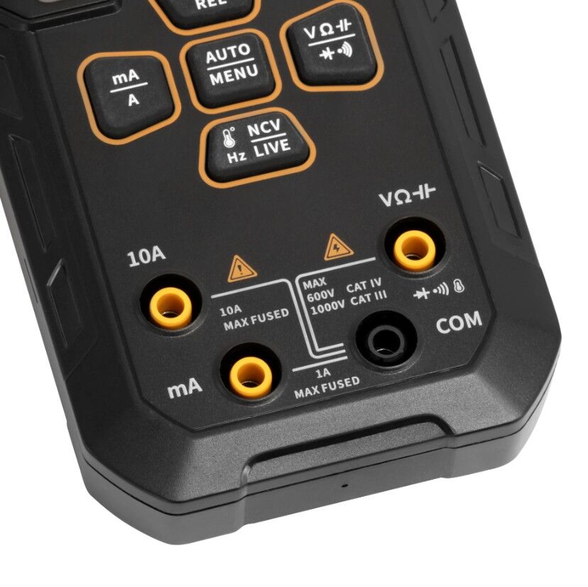 PCE Instruments PCE-DM 8 Multimetro compatto con display TFT 2,4", NCV, registrazione valori, allarmi a soglia, test diodi, continuità e protezione sovraccarico CAT IV 600V
