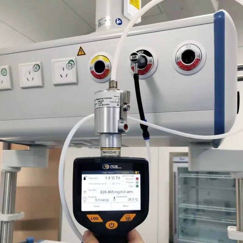 PCE Instruments PCE-DPM 10 Rilevatore di umidità per aria compressa con alimentazione tramite batteria ricaricabile