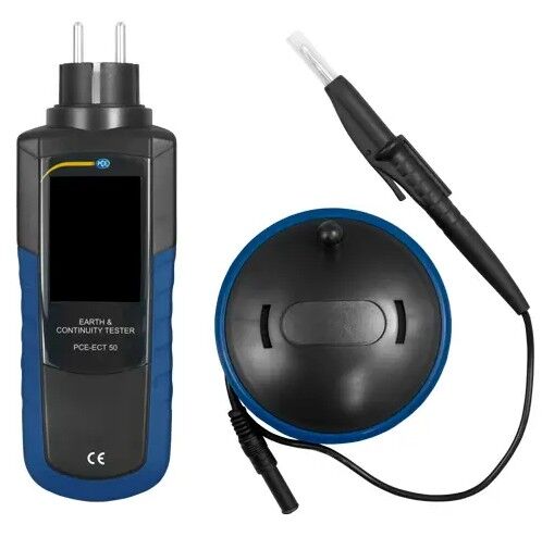 PCE Instruments PCE-ECT 50 Tester VDE per la misura della resistenza di terra e il controllo del collegamento tra masse, categoria di installazione III