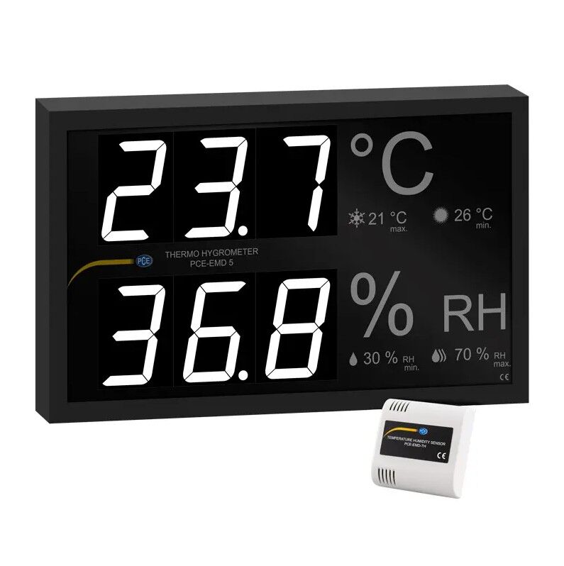 PCE Instruments PCE-EMD 5 Psicrometro con robusta struttura in alluminio, range di misura da 0 a 50°C