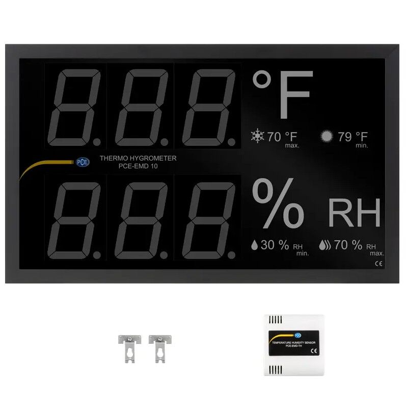 PCE Instruments PCE-EMD 5 Psicrometro con robusta struttura in alluminio, range di misura da 0 a 50°C