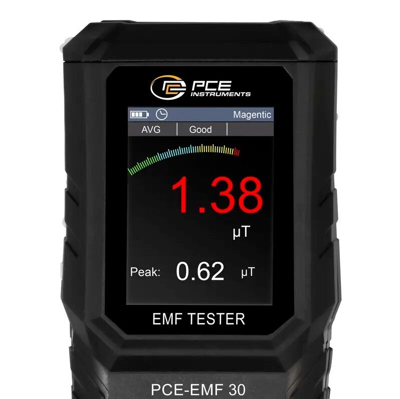 PCE Instruments PCE-EMF 30 Magnetometro con portata fino a 1800 V/m, misura triassiale, misura di campi magnetici fino a 999.9 mG