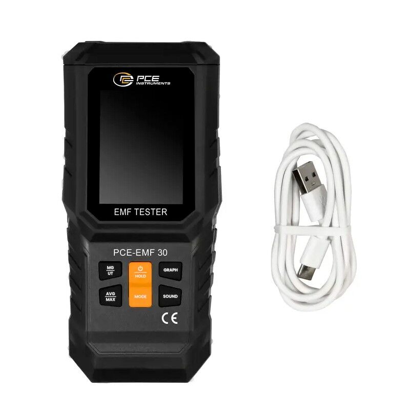 PCE Instruments PCE-EMF 30 Magnetometro con portata fino a 1800 V/m, misura triassiale, misura di campi magnetici fino a 999.9 mG
