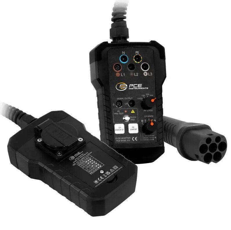 PCE Instruments PCE-EVSE 310 Misuratore per autoveicoli per controlli VDE 0100 e i punti di ricarica per le auto elettriche