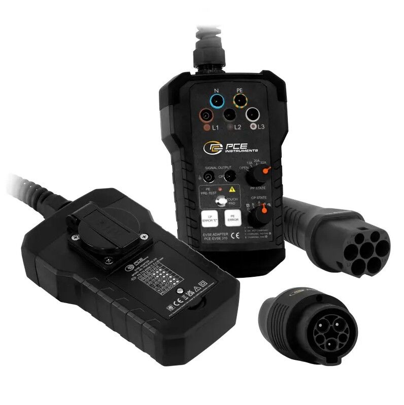 PCE Instruments PCE-EVSE 310+ Tester per autoveicoli per controlli VDE 0100 e i punti di ricarica per le auto elettriche