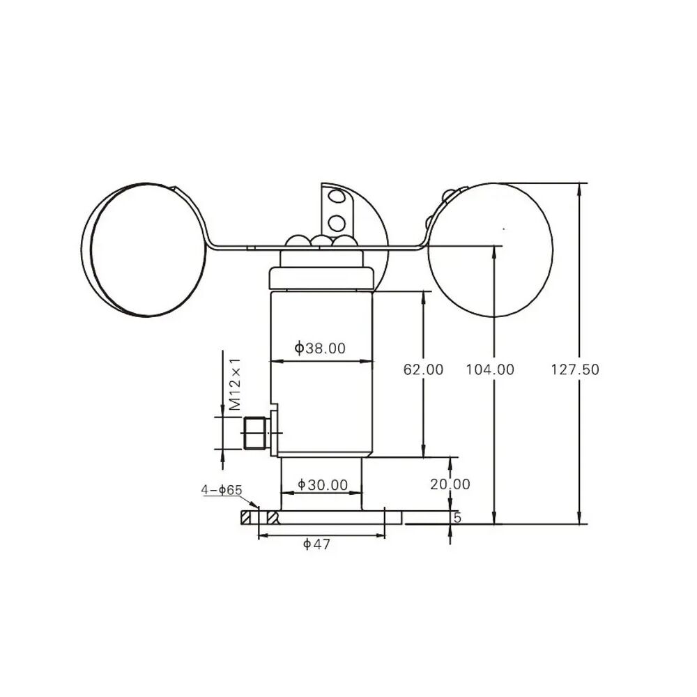 PCE Instruments PCE-FST-200-201-U Wind Measurer - Anemometer for permanent installation with weatherproof seal protection
