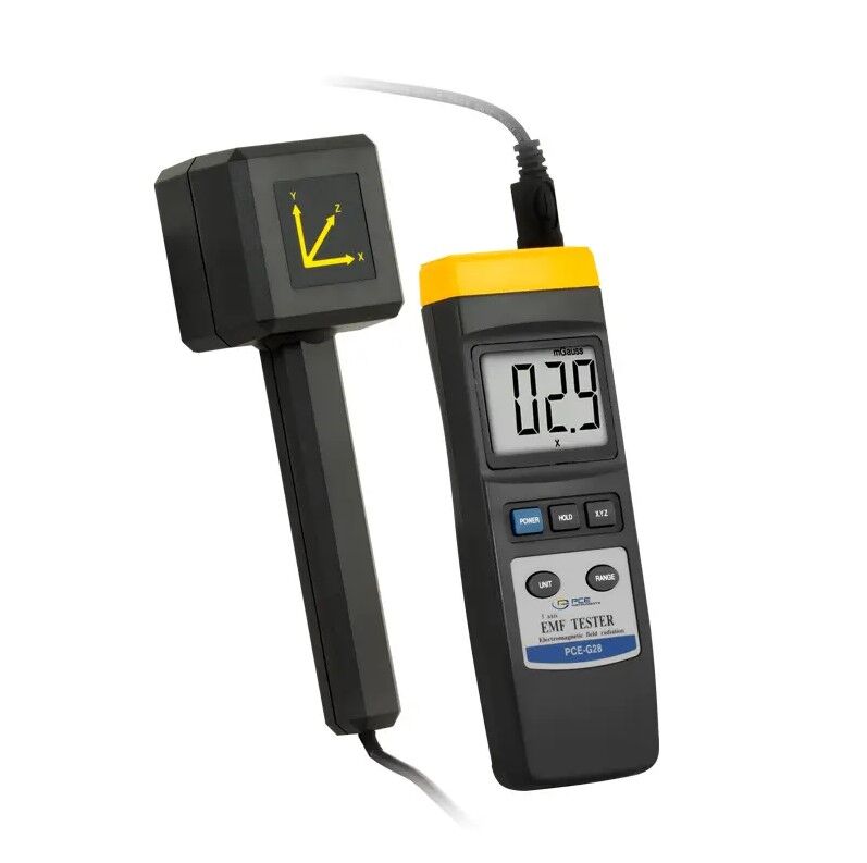 PCE Instruments PCE-G28 Elektrosmog-messgerät mit tri-axialer sonde für magnetfelder, einfach zu bedienen und konform mit den europäischen vorschriften für industrielle umgebungen