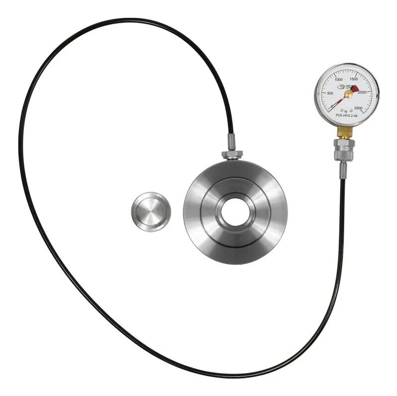 PCE Instruments PCE-HFG 2.5K-E100 Dinamometro idraulico analogico compatto per spazi ridotti con range di misura da 0 a 2500N e risoluzione di 100N