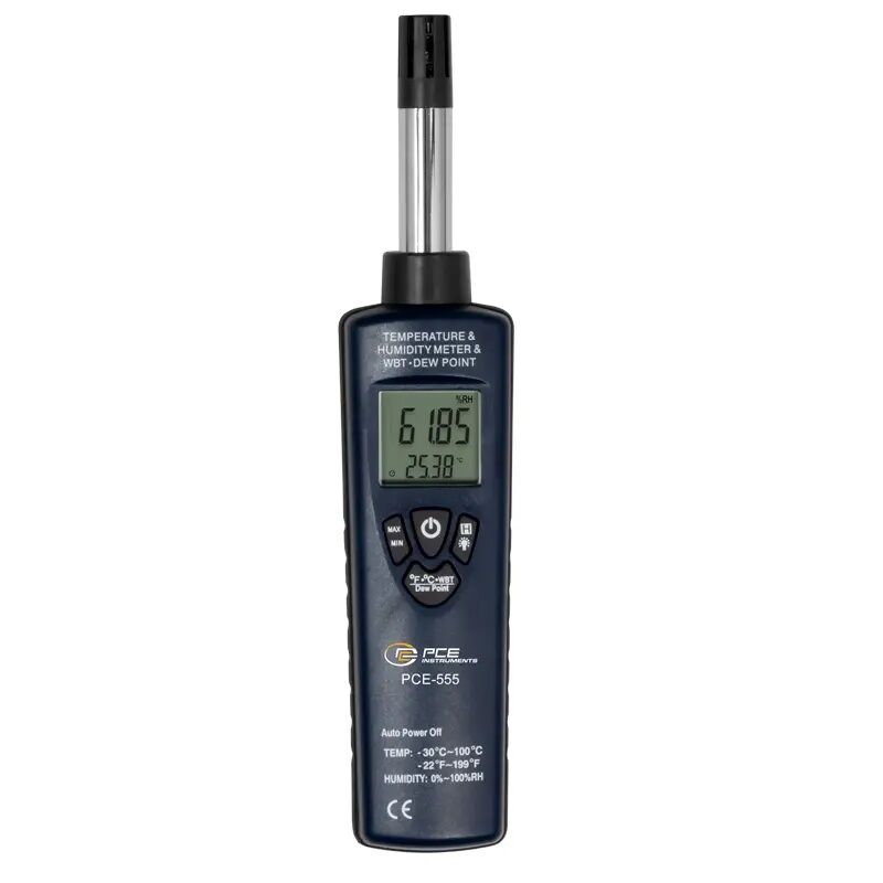 PCE Instruments PCE-555 termoigrometro digitale per temperatura, umidità, punto di rugiada e bulbo umido