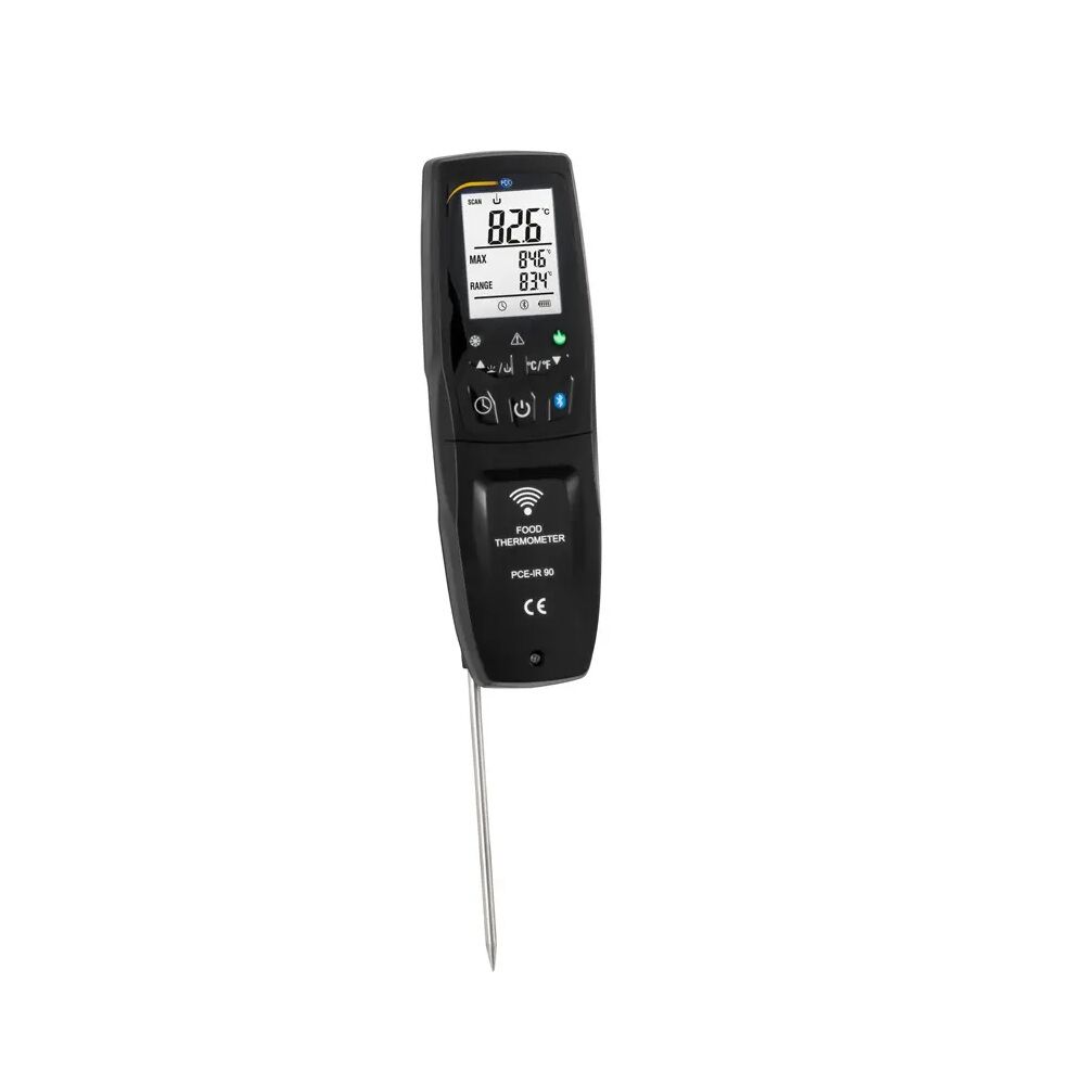 PCE Intruments PCE-IR 90 Pyrometer - Infrared and Probe thermometer with laser and Bluetooth interface