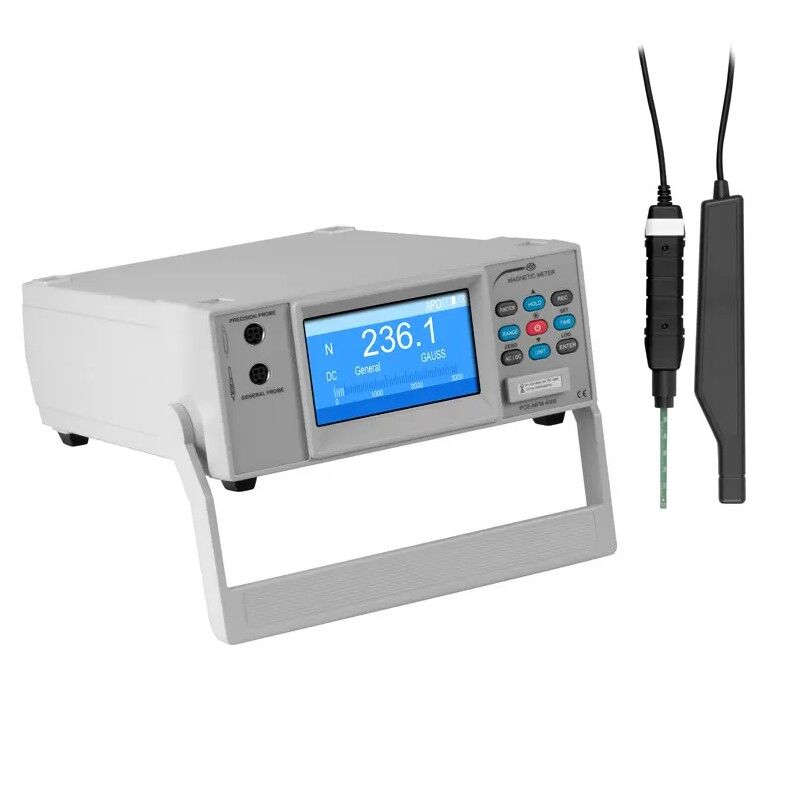 PCE Instruments PCE-MFM 4000 Magnetometro da banco per misurare campi elettro-magnetici statici e dinamici, con sensori ad alta precisione, registrazione dati su SD e interfaccia seriale