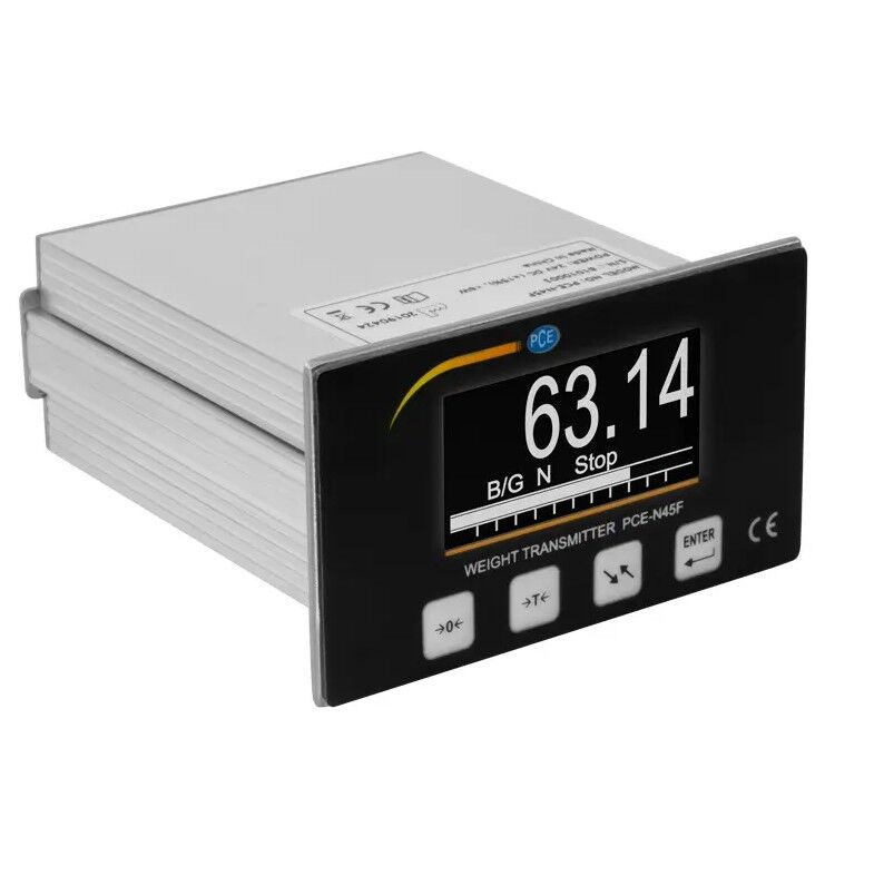 PCE Instruments PCE-N45F Dinamometro per celle di carico, sensori di forza e ponti di pesatura, range segnale di ingresso da 0 a 15mV, sensibilità minima 0,9 µV/D