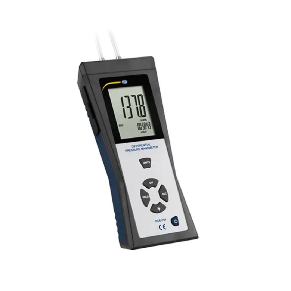 PCE Instruments PCE-P01 Manometro con 11 unità di misura selezionabili, software incluso e range da -140 a +140 mbar