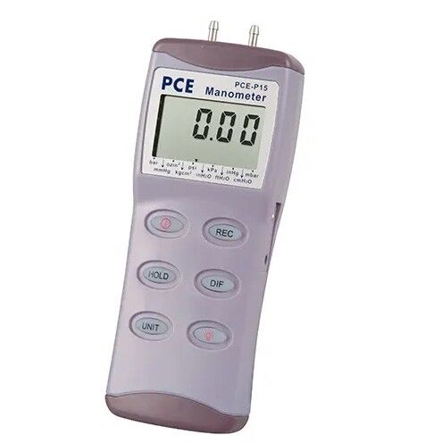 PCE Instruments PCE-P30 Manometro digitale differenziale con interfaccia RS-232, pressione positiva, negativa, differenziale, progettato per aria e gas
