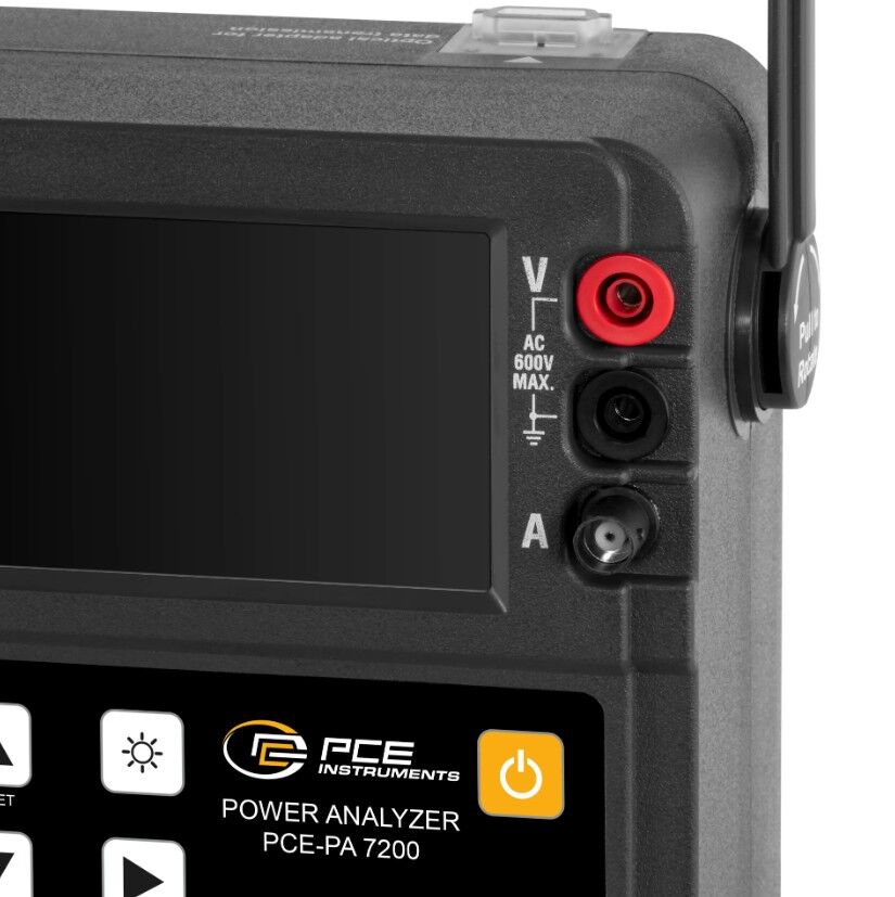 PCE Instruments PCE-PA 7200 Digitales 600V/1000A-Strommessgerät mit 2000 Datensätzen, HOLD-Funktion, programmierbaren Alarmen und PC-Software zur Energieanalyse