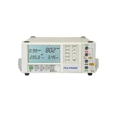 PCE Instruments PCE-PA6000 Amperometro di tipo universale con interfaccia RS 232 e software di verifica per analizzare la potenza utilizzata