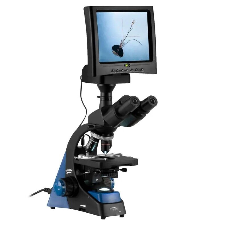 PCE Instruments PCE-PBM 100 Research microscope, ergonomic trinocular, 360° rotating head, LCD display, excellent lighting, 100 magnifications, and easy to use
