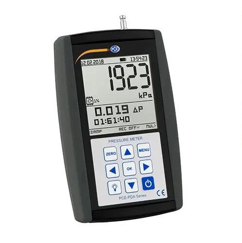 PCE Instruments PCE-PDA 1000L Manometro per la misura della pressione relativa dei macchinari e impianti, range di misura da -100 a 2000 kPa