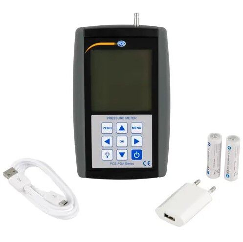 PCE Instruments PCE-PDA 1000L Manometro per la misura della pressione relativa dei macchinari e impianti, range di misura da -100 a 2000 kPa