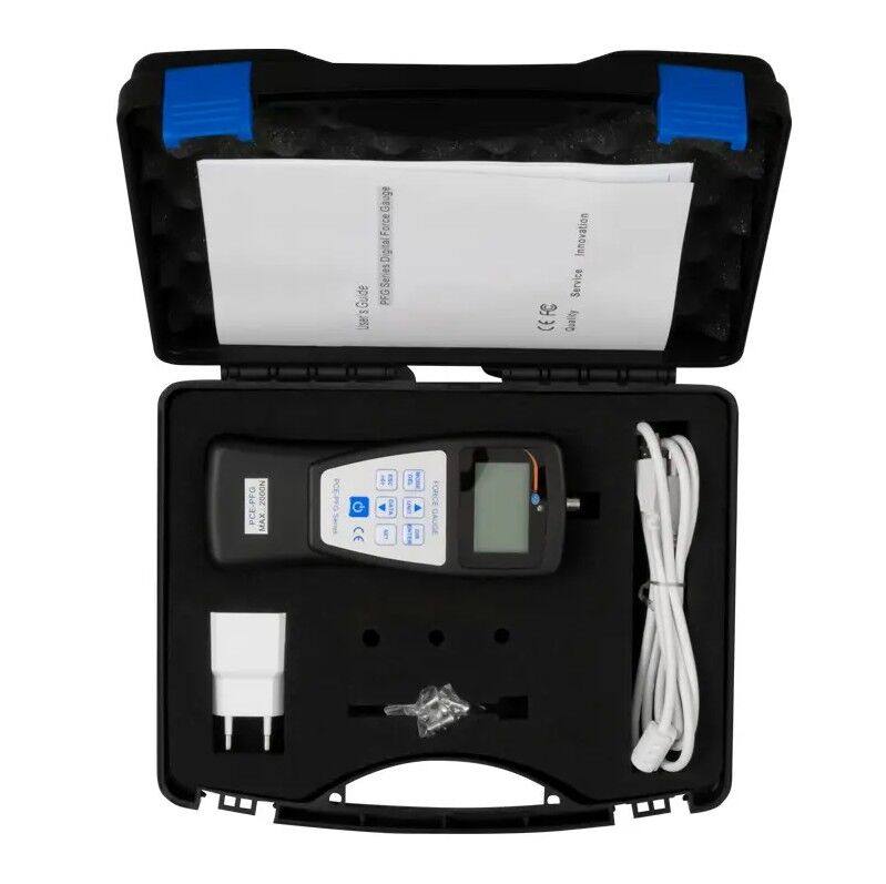 PCE Instruments PCE-PFG 2K Dynamometer with internal load cell, measurement range from 0 to 2000N with 0.5N resolution