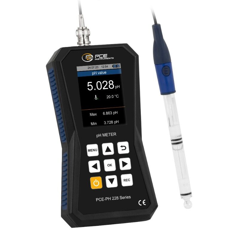 PCE Instruments PCE-PH 228LAB-HTE Piaccametro con elevata precisione di  ±0.002 pH +2 digit, range di misura -2 - +20pH