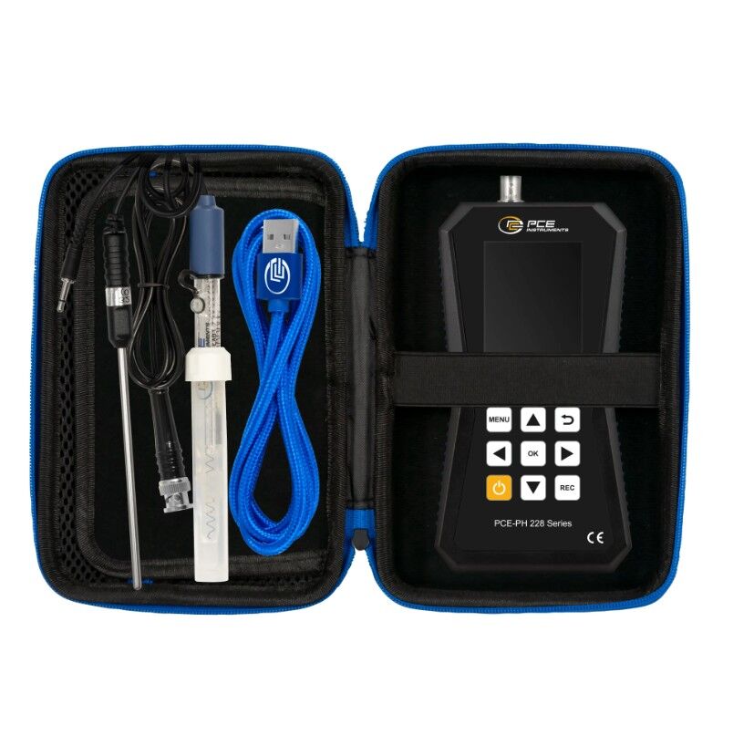 PCE Instruments PCE-PH 228LAB-LC Piaccametro con gestione dei dati GLP, precisione elevate del ± 0.002pH, range di misura da -2 a +20pH