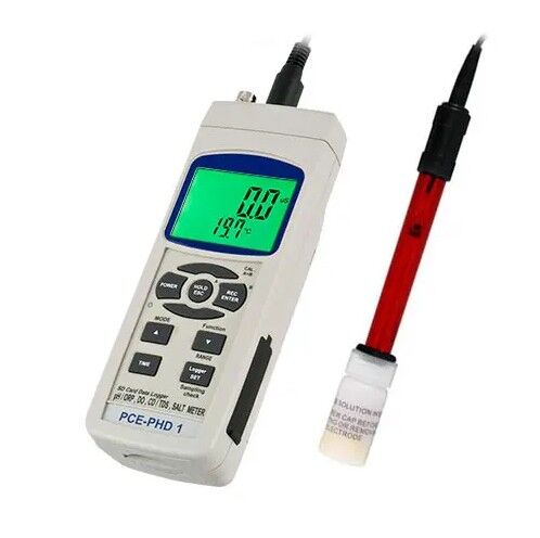 PCE Instruments PCE-PHD 1-R Redoximetro portatile per l'ispezione della qualità dell'acuqa, controllo valori pH, conducibilità, temperatura e Redox