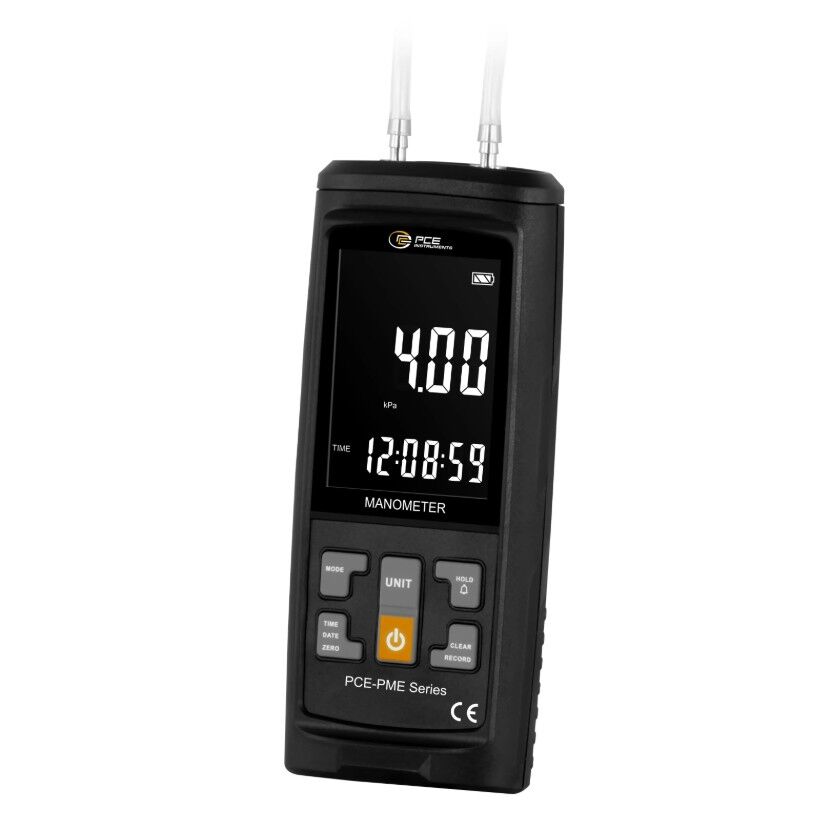 PCE Instruments PCE-PME 4 Misuratore di pressione differenziale digitale con USB-C, 13 unità di misura e registrazione dati per applicazioni industriali