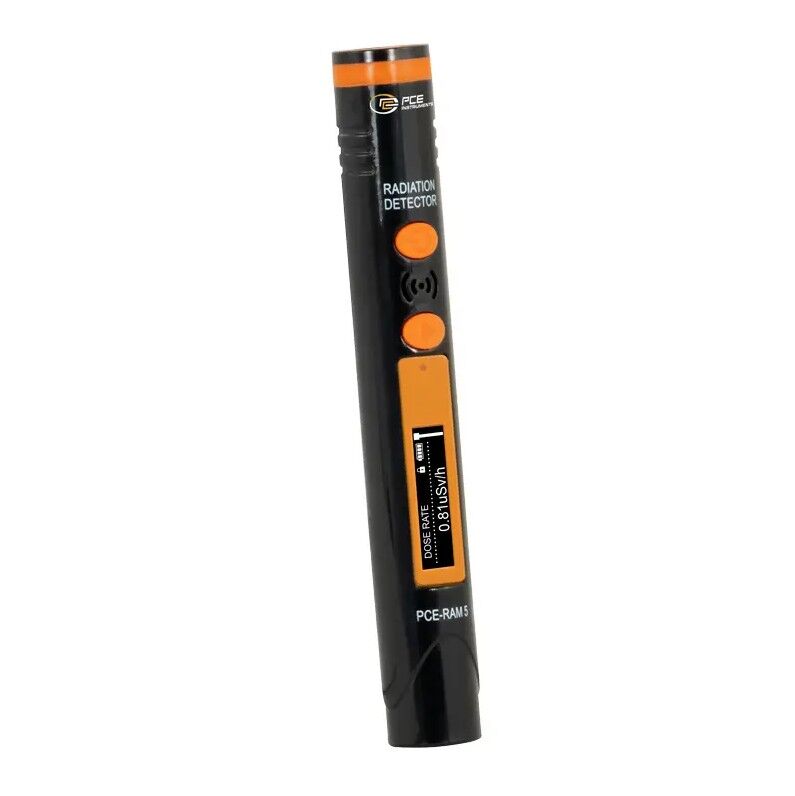 PCE Instruments PCE-RAM 5 Dosimetro beta, gamma e X con allarme acustico e ottico, display OLED retroilluminato e batteria ricaricabile, ideale per misurazioni indicative delle radiazioni