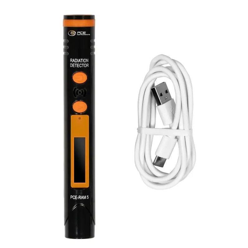 PCE Instruments PCE-RAM 5 Dosimetro beta, gamma e X con allarme acustico e ottico, display OLED retroilluminato e batteria ricaricabile, ideale per misurazioni indicative delle radiazioni
