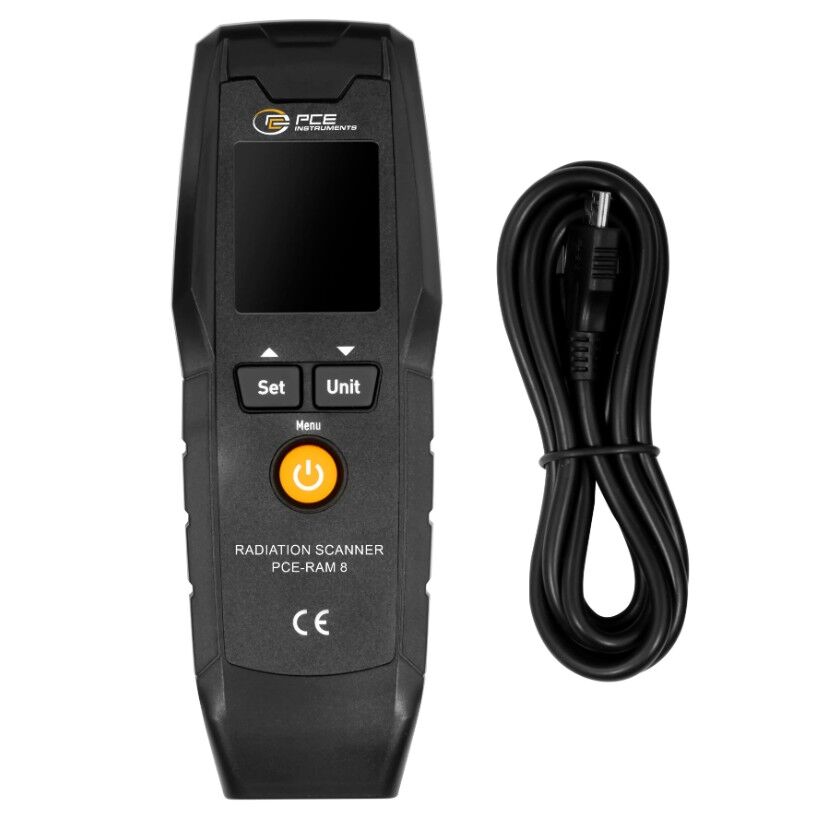 PCE Instruments PCE-RAM 8 High-precision radiometer with audible alarm for detecting beta, gamma and X radiation, measurement range 0.01 - 9999 µSv/h