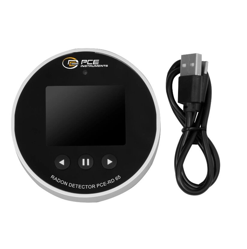 PCE Instruments PCE-RD 65 Datalogger for indoor use, measurement range 3.3 Bq/m³ to 37 kBq/m³, resolution 1 kBq/m³, for monitoring indoor radon concentrations
