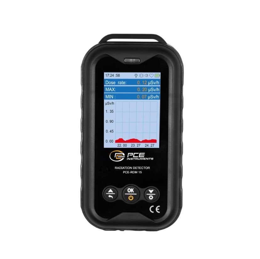 PCE Instruments PCE-RDM 15 Datalogger per il monitoraggio delle radiazioni X, γ e β, range di misura 0,01 µSv/h - 50 mSv/h