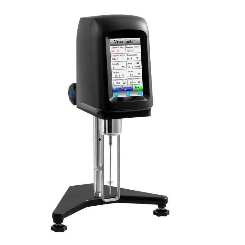PCE Instruments PCE-RVI 10 Viscosimetro di precisione con display touch, sensore fino a 100°C, 5 mandrini, range fino a 2.000.000 mPa*s, RS-232 e livella integrata per misure accurate