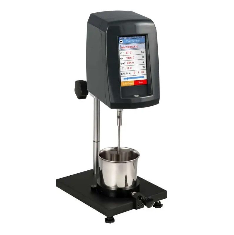 PCE Instruments PCE-RVI 8 Krebs viscometer, range 27-5250 cP, touch display, PC interface, and optional software for real-time measurements
