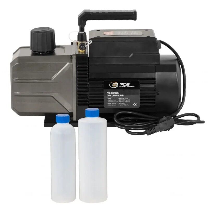 PCE Instruments PCE-RVP 2200 Misuratore HVAC portatile per recupero gas refrigeranti A1, A2L e A2 con compressore oil-free, filtro antiolio, motore 1,5 HP e display LCD per la pressione