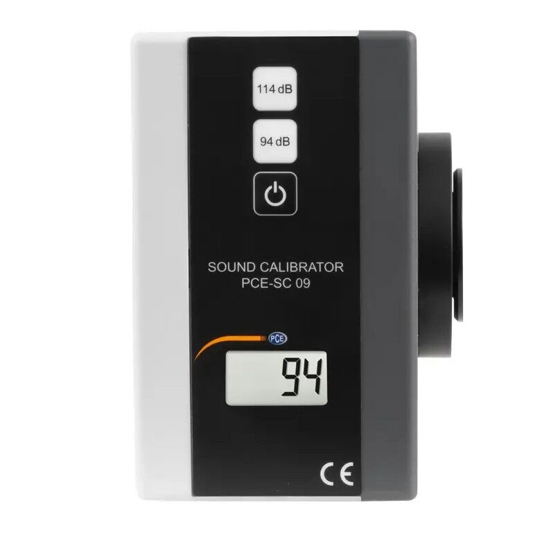 PCE Instruments PCE-SC 09-ICA Calibratore acustico 1ª Classe portatile per microfoni con varie dimensioni, rapporto di taratura ISO incluso