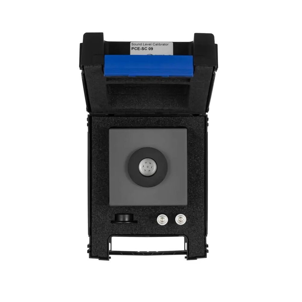 PCE Instruments PCE-SC 09-ICA Calibratore acustico 1ª Classe portatile per microfoni con varie dimensioni, rapporto di taratura ISO incluso