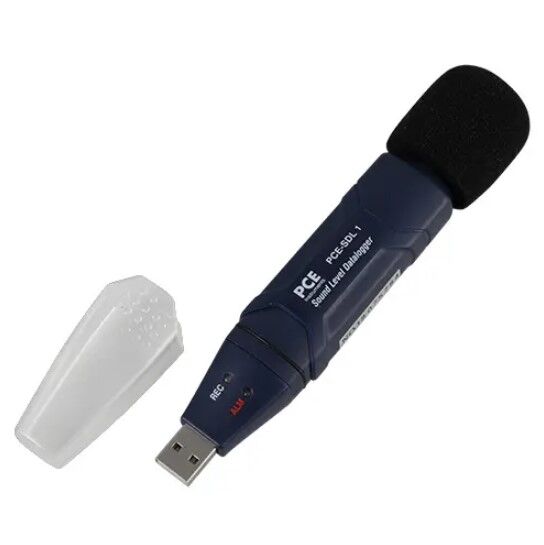 PCE Instruments PCE-SDL 1 USB-Schallpegelmessgerät mit mini-gerät der klasse II, speicher für 129.920 aufzeichnungen, USB-schnittstelle, robustheit und erweiterte datenanalyse