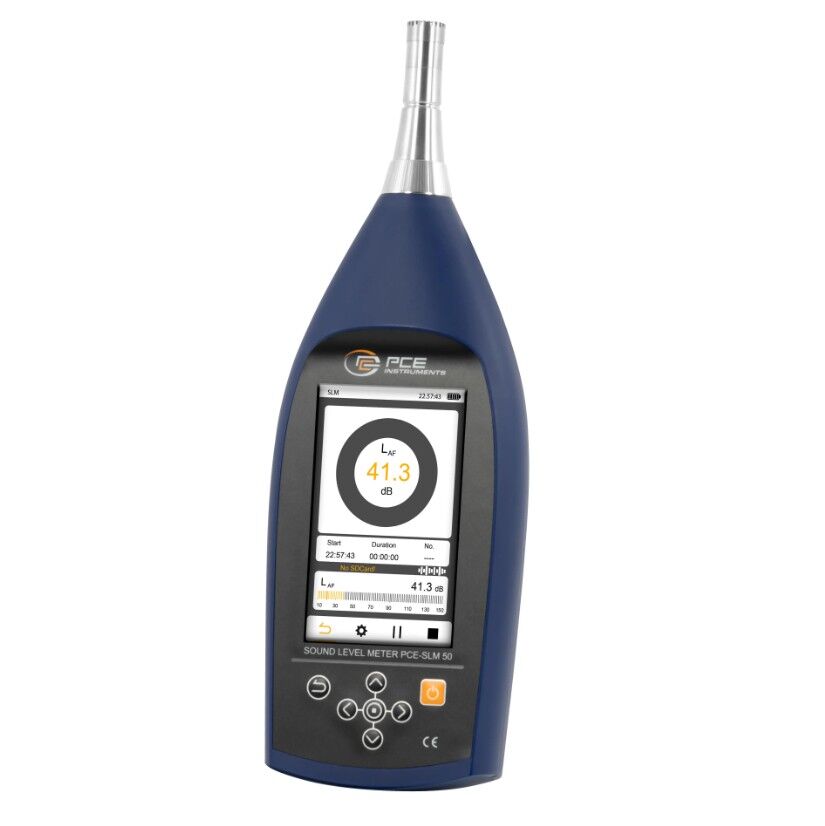 PCE Instruments PCE-SLM 50 Datalogger acustico Classe 1 IEC 61672 con microfono 1/2", 30+ parametri e connettività WiFi/Ethernet