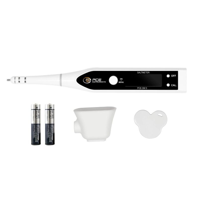 PCE Instruments PCE-SM 5 Wasserdichtes Leitfähigkeitsmessgerät mit automatischer Temperaturkompensation, LCD-Anzeige und Salzmessung in mg und %, ideal für Labor, Aquarium und Lebensmittel