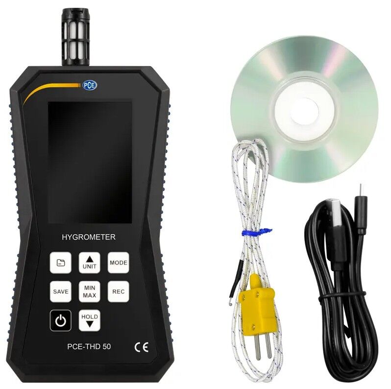 PCE Instruments PCE-THD 50 Registratore di umidità e temperatura con connessione per termocoppia tipo K - Range di misura: -20 / +60 °C