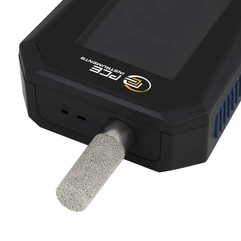 PCE Instruments PCE-THD 50S Termoigrometro professionale con termocoppia K, ricaricabile, memoria per 32.000 valori, analisi tramite USB e taratura ISO opzionale